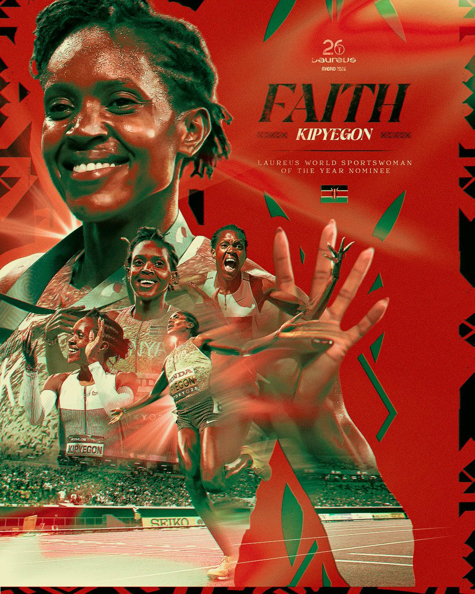 Breaking records, winning titles and inspiring 🇰🇪

A 2025 to remember for <a href="/Kipyegon_Faith/">Faith Kipyegon, EGH🇰🇪</a> - Laureus World Sportswoman of the Year Nominee

#Laureus26