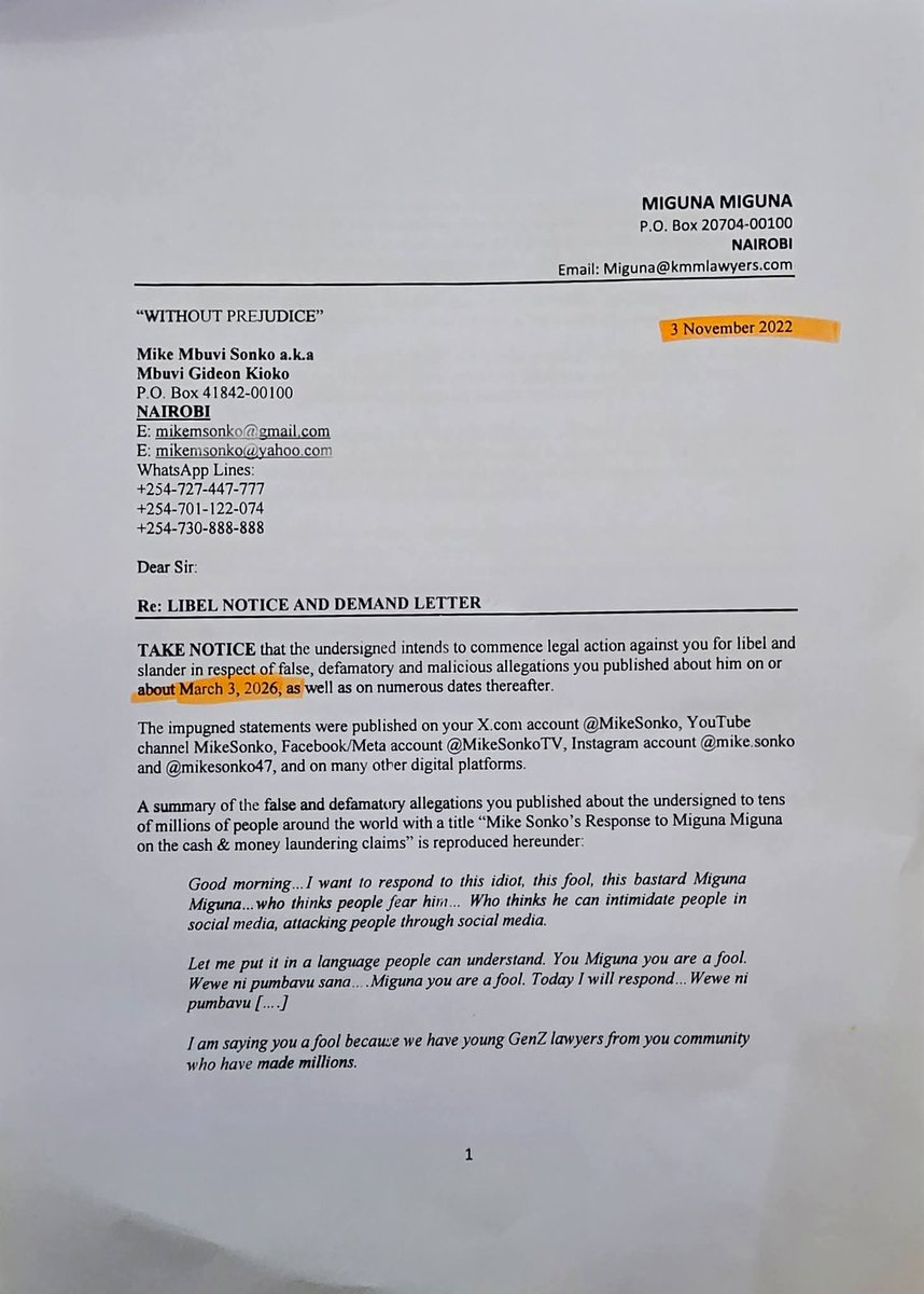 Mike Sonko tweet media