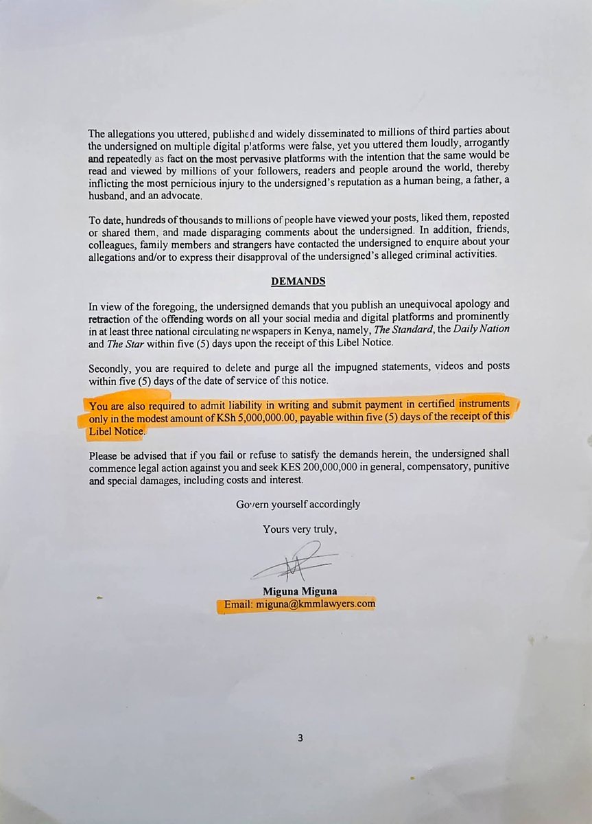 Mike Sonko tweet media