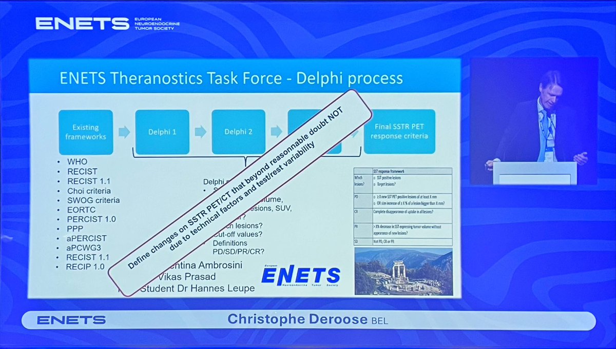 DrAngelaLamarca's tweet image. At the @ENETS_ORG #TheranosticTaskForce lots of effort done pushing for SSTR PET #response assessment 💪

Great overview by #ChristopheDeroose
👏🏻👏🏻

#ENETS2026