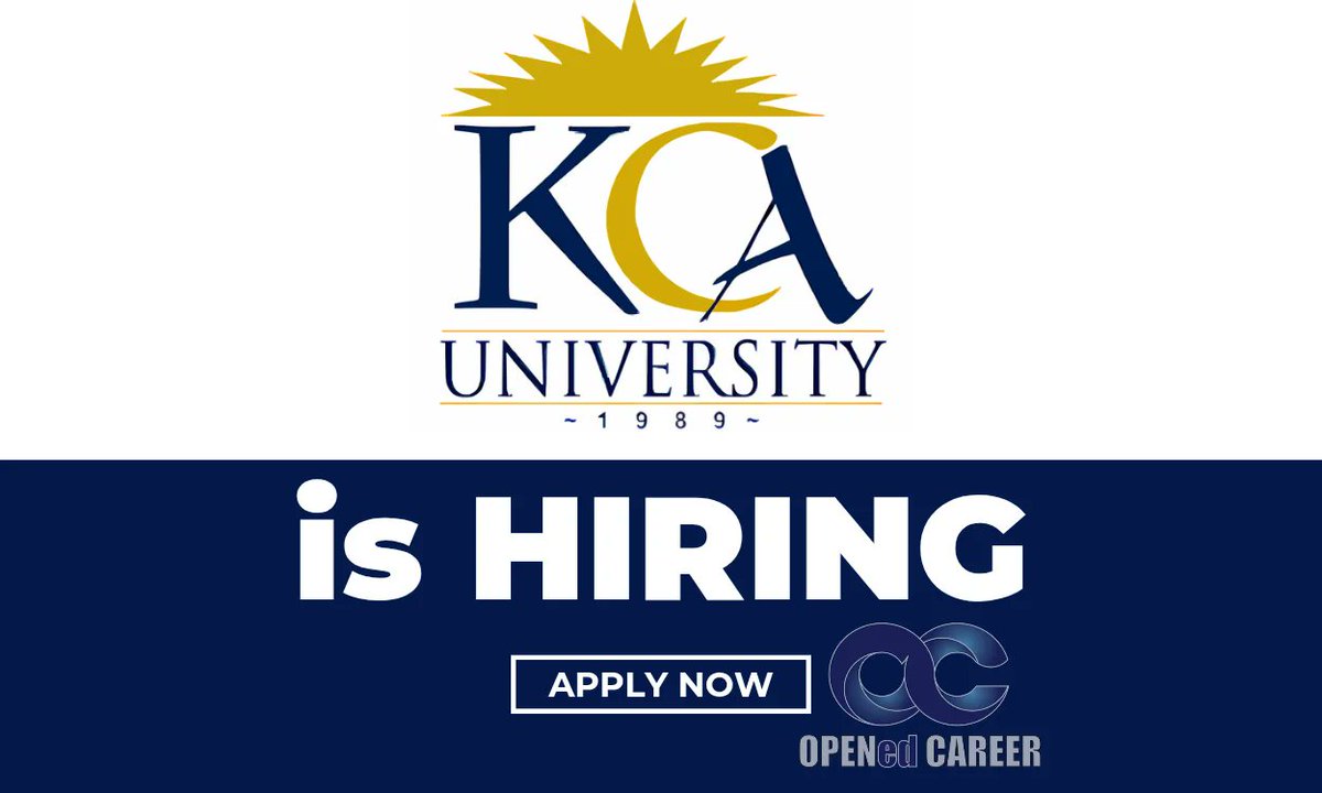 OpenedCareer's tweet photo. Career Opportunity: Sports Officer at KCA University (KCAU)

KCA University is looking for a Sports Officer to support and enhance its sports programs while promoting student engagement and athletic excellence.

◇ Position: Sports Officer
◇ Location: Nairobi, Kenya
◇ Application Deadline: 30th March 2026

If you have experience in sports administration and enjoy working in a dynamic academic environment, this could be the perfect opportunity for you.

🔗 Read More & Apply: https://t.co/D3TE8a56IW

#SportsManagement #SportsJobs #UniversityJobs #NairobiJobs #KenyaJobs #CareerOpportunity #HiringNow #OpenedCareer