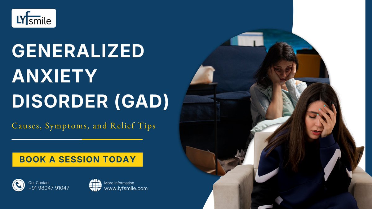 ThakurUrva68849's tweet image. Generalized Anxiety Disorder (GAD) causes constant worry about everyday life.
Symptoms may include restlessness, fatigue, and sleep problems.
Mindfulness, exercise, and therapy can help manage anxiety.
Take care of your mental health. 💙

#GAD #AnxietyAwareness #MentalHealth
