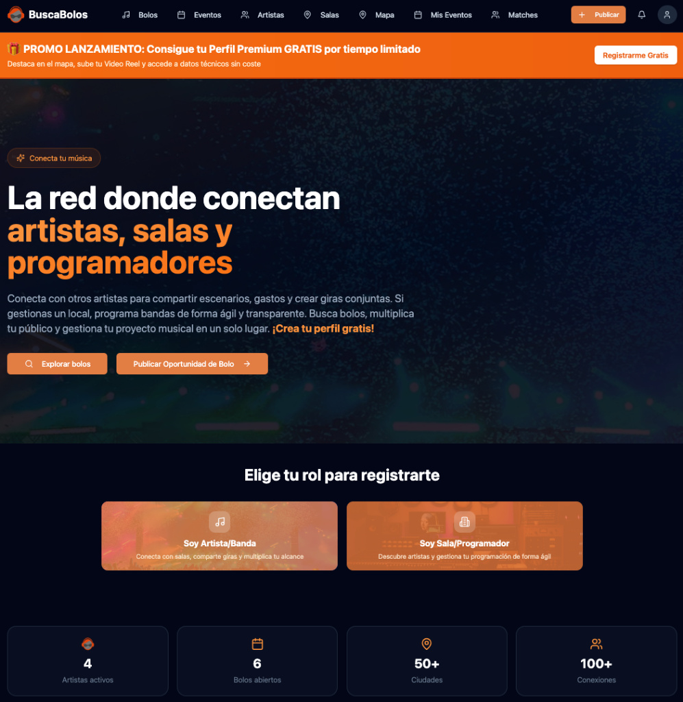 ¡Construyendo el futuro de la #MúsicaenDirecto  en España! 🎸🚀

Estoy usando la IA de <a href="/Base44/">Base44</a> para crear BuscaBolos, la plataforma que conectará salas y artistas de forma profesional. ¡Pronto lanzamos la fase para salas!

#BuscaBolos