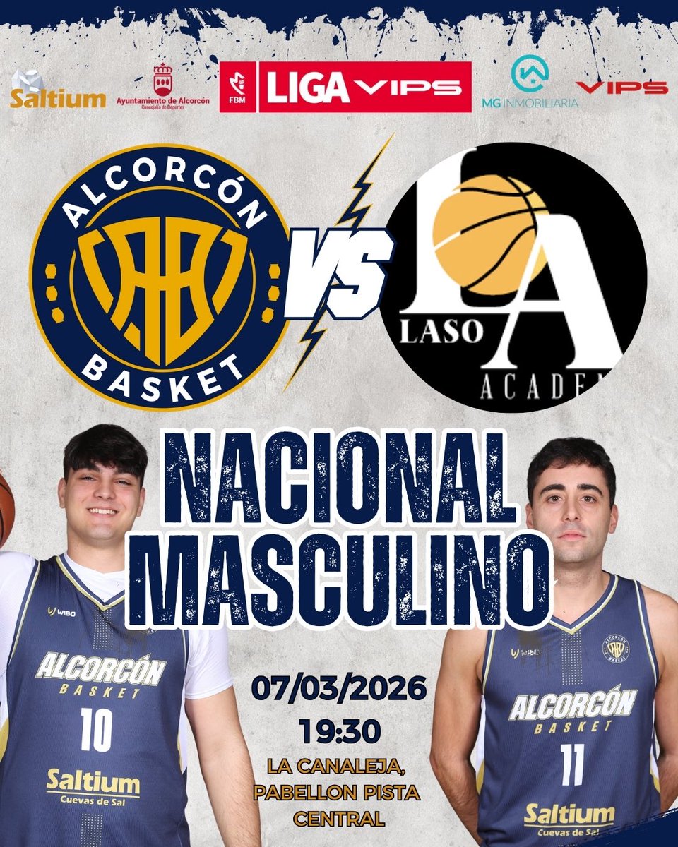 AlcorconBasket's tweet photo. Una de las jornadas más emocionantes de la temporada se presenta este fin de semana con todo en juego. 💪🏻🤟🏻
📅 Sábado 07/03 – 13:30
👉 Colmenar Viejo vs Nacional Femenino
📅 Sábado 07/03– 19:30
👉 Nacional Masculino vs Pablo Laso Academy
Vamos AB!!! 💪🏻💪🏻
#goAB #canteraAB https://t.co/zE4iEaCphv