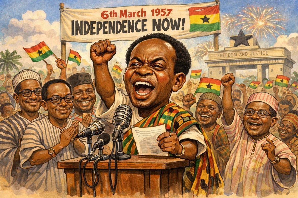 emgblogsonline's tweet photo. "At long last, the battle has ended... "and Ghana remains free forever! Honoring Osagyefo Kwame Nkrumah's vision and every hero who fought for this day. Forward ever!  Happy Independence Day! 
#Ghana69 
#HappyIndependenceDayGhana 
#EMGBlogs https://t.co/JInO3v00UA