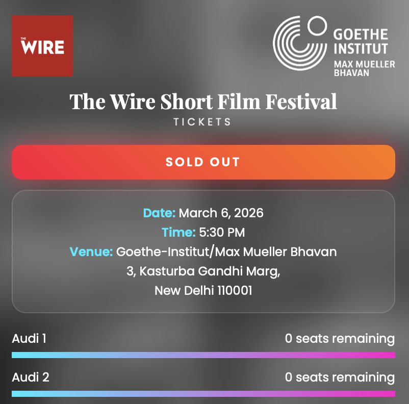 thewire_in's tweet photo. #SoldOut | The Wire's first short film festival #ChangingDirection is now housefull🎉

📍Goethe-Institut/Max Mueller Bhavan, New Delhi
🕠5.30pm onwards 

@GI_MMB_NewDelhi @iprdkerala https://t.co/KCBxYPxJFR