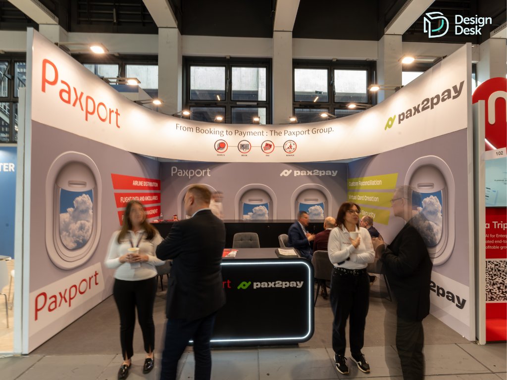 DesignDeskIndia's tweet photo. Booth design and build for Pax2pay at ITB Berlin 2026, Germany 🇩🇪

#DesignDesk #ITBBerlin #Pax2Pay #StandDesigner #BoothBuilderInGermany #ExhibitionProfs https://t.co/oAWHmuHCrZ