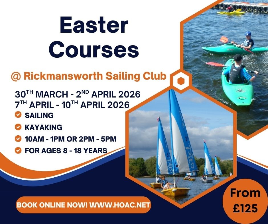HillingdonOAC's tweet photo. Easter Adventures Await! Get ready for sailing and kayaking courses this Easter Rickmansworth Sailing Club ! Fun, active, and perfect for all ages and abilities from age 8. Book now to secure your place. Visit https://t.co/oMivvs4EPZ #EasterCourses #Sailing #Kayaking https://t.co/NGKXxWHlIa