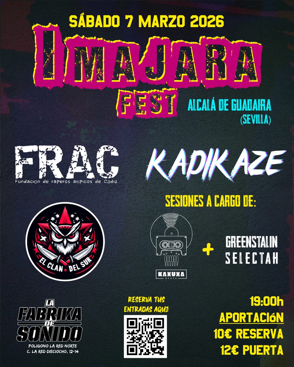 FRAC_oficial's tweet image. Este fin de semana arranca la #PrimaveraFRAC2026 y lo hacemos en Alcalá de Guadaira y Castelló 
#Conciertos #FRAContour2026