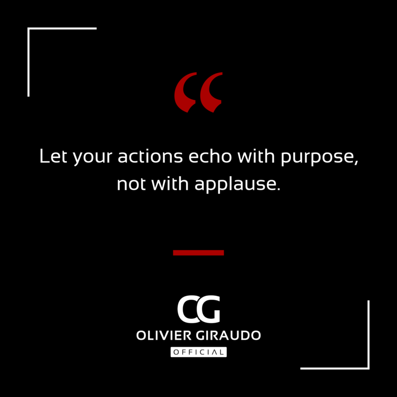 ogiraudo's tweet photo. "Let your actions echo with purpose, not with applause.

OG

🅠🅤🅔🅢🅣🅘🅞🅝 / 
Where are you tempted to chase applause in your business, and what would it look like to choose purpose instead this week?

#OlivierGiraudo #OlivierGiraudoOfficial #OlivierGiraudoOfficiel https://t.co/8uJEKAOFME