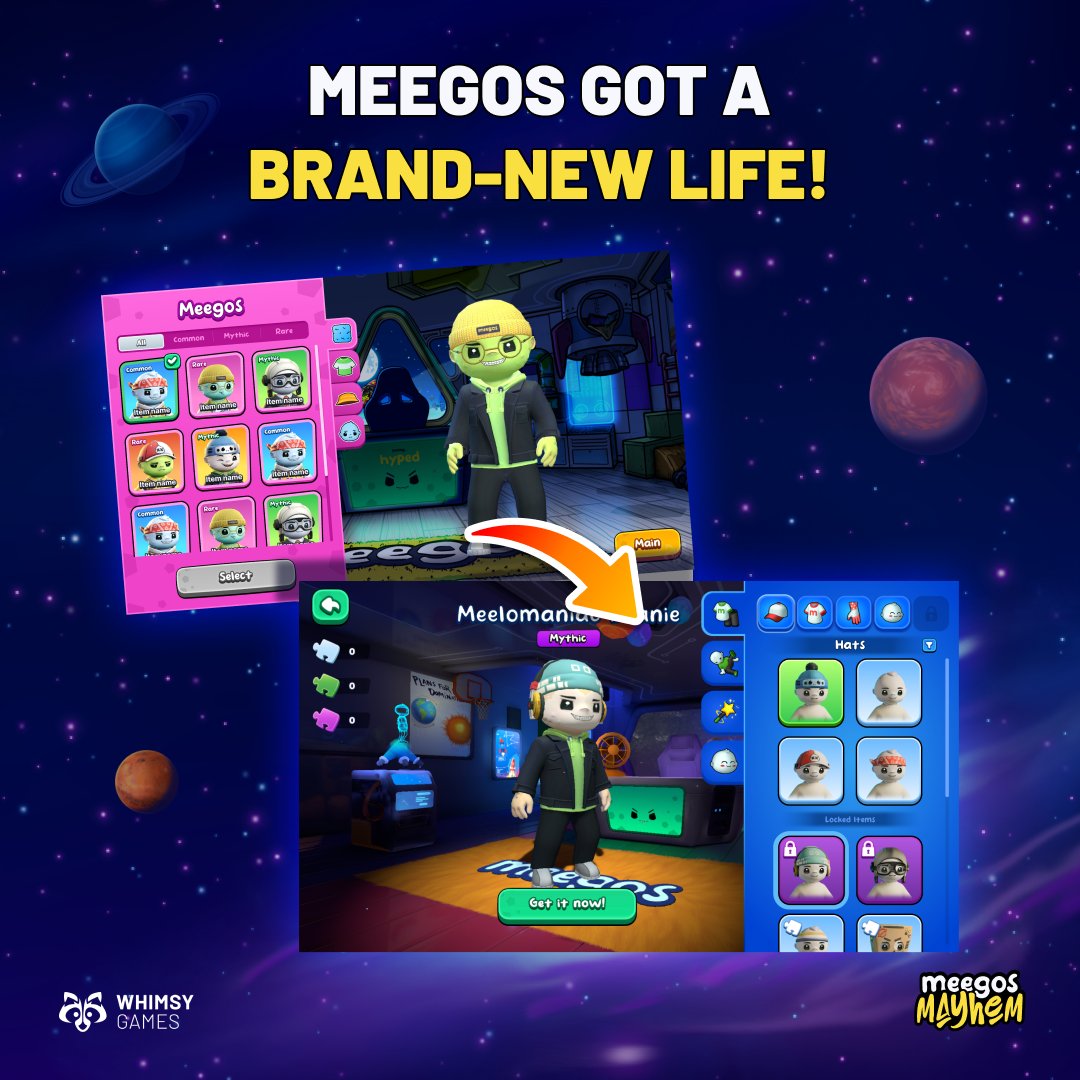 WhimsyGamesDev's tweet photo. Meegos just got a full redesign 🤩

🔹New lobby
🔹Refreshed menus
🔹Better customization
🔹Clearer progress &amp; rewards
🔹Bolder. Brighter. Better.

🔗 Case:
 https://t.co/uEvuTfQbjt

🎮 Play:
 https://t.co/9HVF7h9uXp

#gamedevelopment #uidesign #uxdesign #gamedev https://t.co/txk9M9BUk9