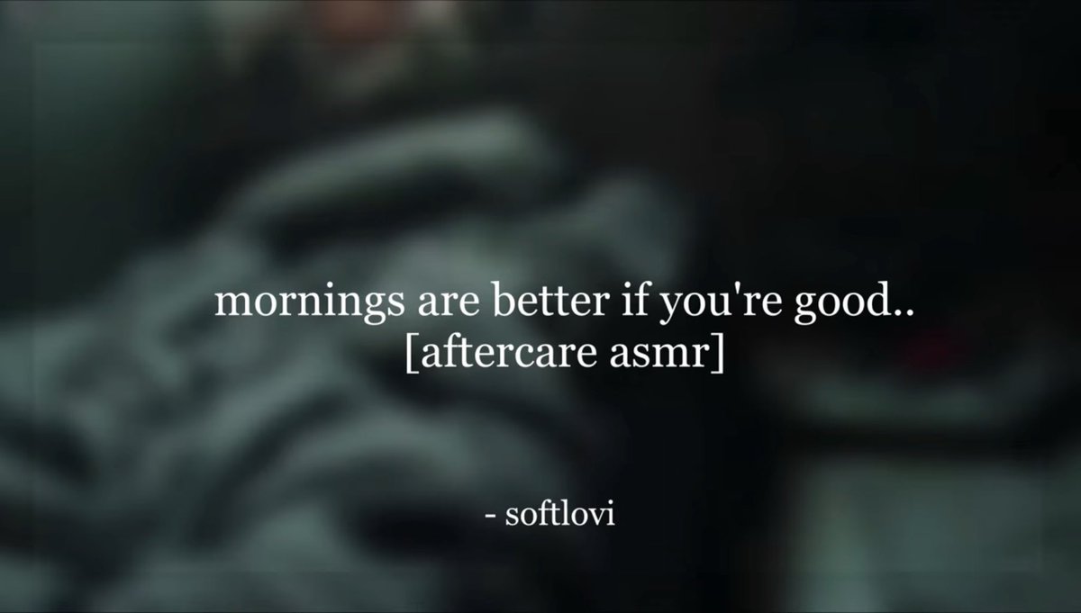 I posted a new aftercare audio!! its nice hehe!!

Boyfriend Aftercare - mornings are better if you're good.. [ASMR] [Kiss] [Good Girl] [Cuddling]
youtu.be/0TcT91LZUaY
