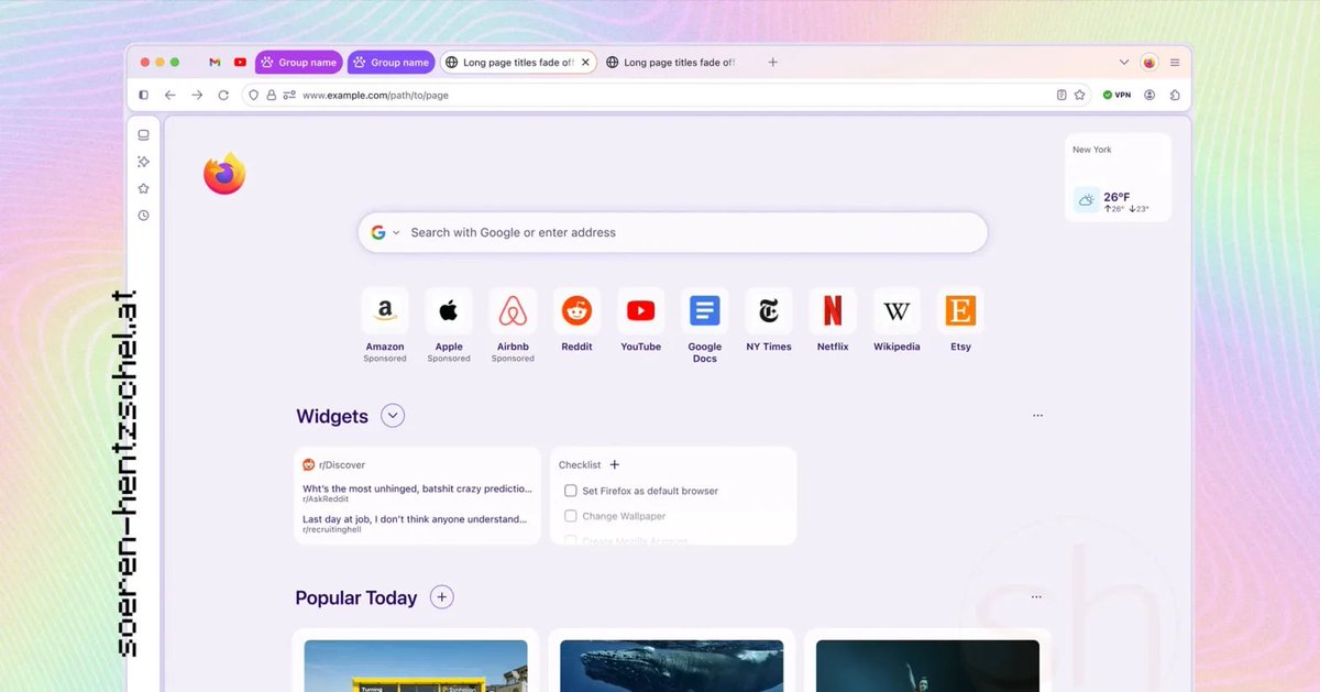 Firefox's nova redesign. Because the new trend is everything being a ...