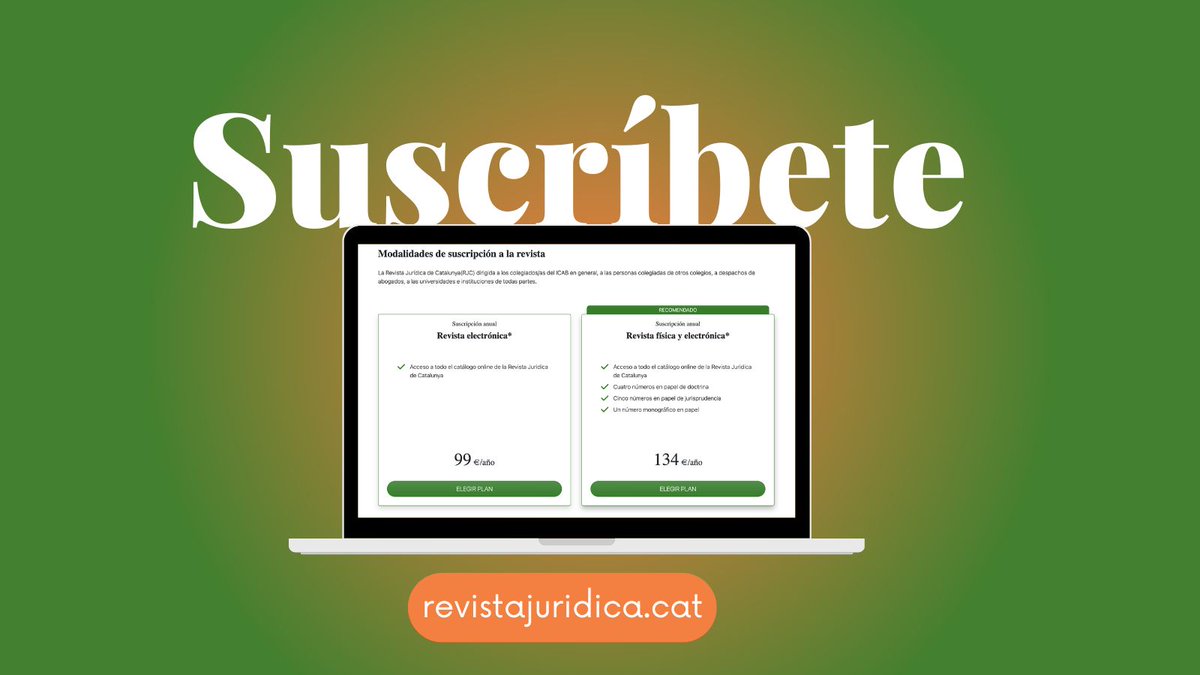 🔒 Accede a todo el contenido de la #RJC. Suscríbete y consulta el archivo completo de publicaciones que reúne jurisprudencia y doctrina.

👉revistajuridica.cat/cloudLibrary/p…