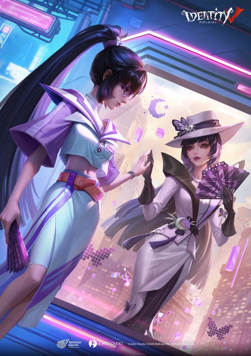 ◤BLK戦隊◢

続いてはGANJI,MAIの
キービジュアルを
皆様にお見せするの！

ELI選手の紹介でBLKに入った
体育交換留学生のGANJIと
芸能一家出身のスター選手
MAIがついに登場！

SSR衣装とUR携帯品は
4月30日に登場し
IDV-ESシリーズもショップに
同時に復刻するの！

#IdentityV
#第五人格
#IDVES