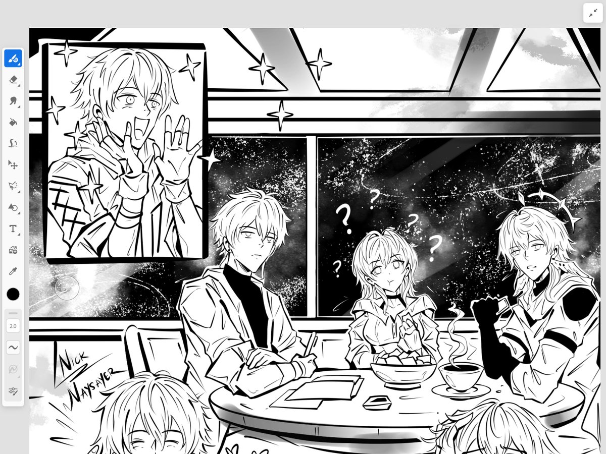 From trio to four-io 🩶💚🩷🩵

#HonkaiStarRail #fanart #comic #Adobe #sketches