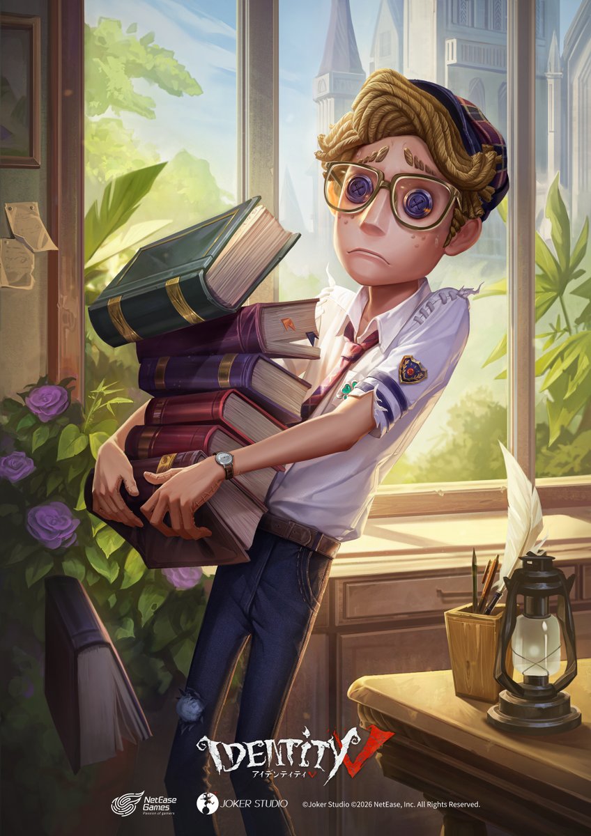 ◤象牙の塔シリーズ◢

デモリー学院に
幸運児と占い師が
新しい生徒として登場するの！

本をいっぱい持った幸運児と
使い鳥と休憩時間を過ごす
占い師の姿を激写！📸

4月16日はデモリー学院に登校して
新しい学園生活を楽しもう！

#IdentityV
#第五人格