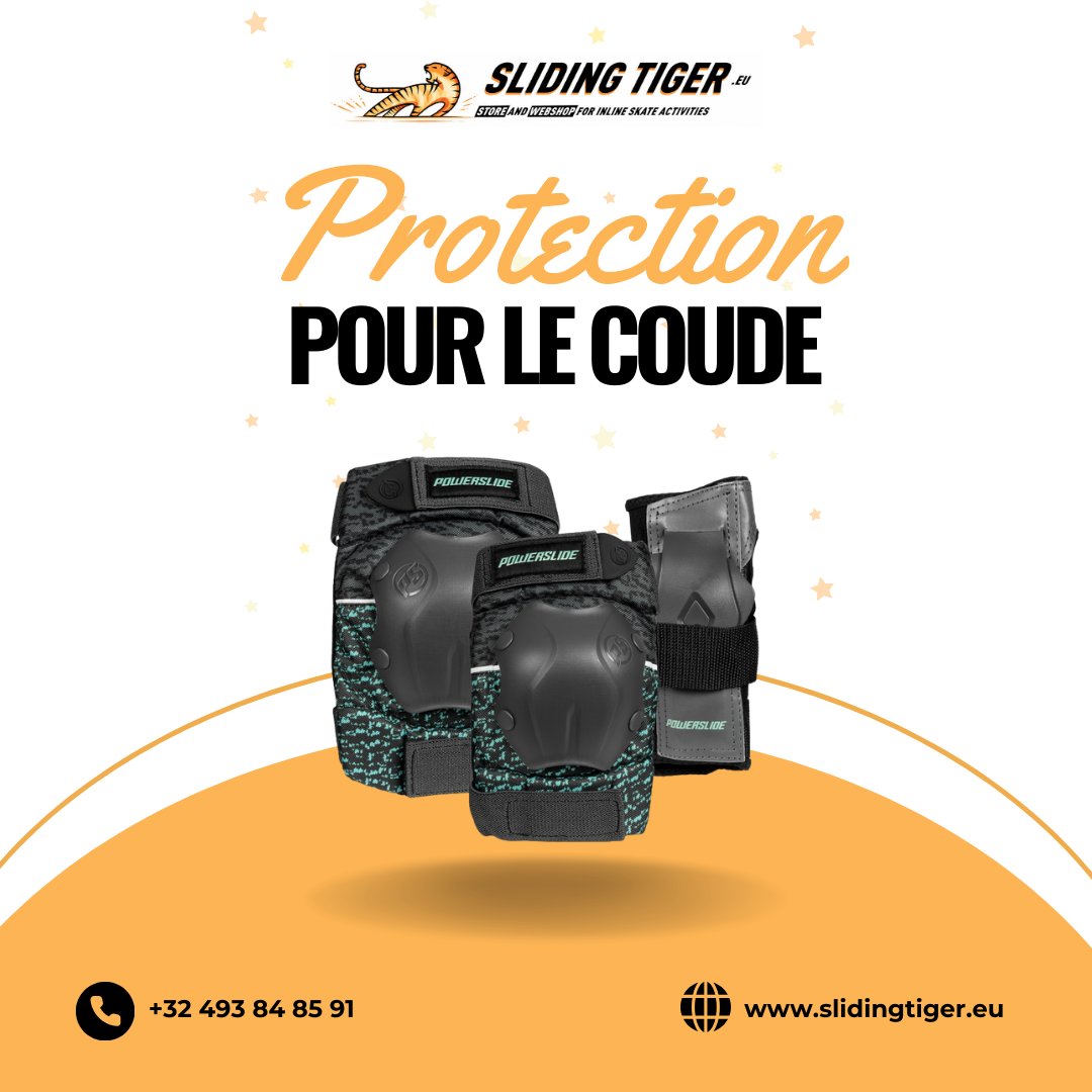 slidingtiger's tweet photo. Investissez dans une Protection pour le coude depuis Sliding Tiger. Notre gamme de protections certifiées CE offre un amorti supérieur et un maintien sûr, vous permettant de vous concentrer sur vos performances. https://t.co/PYOwhaK13j.

#ProtectionCoude #SécuritéRoller https://t.co/DF7hiJQLQz