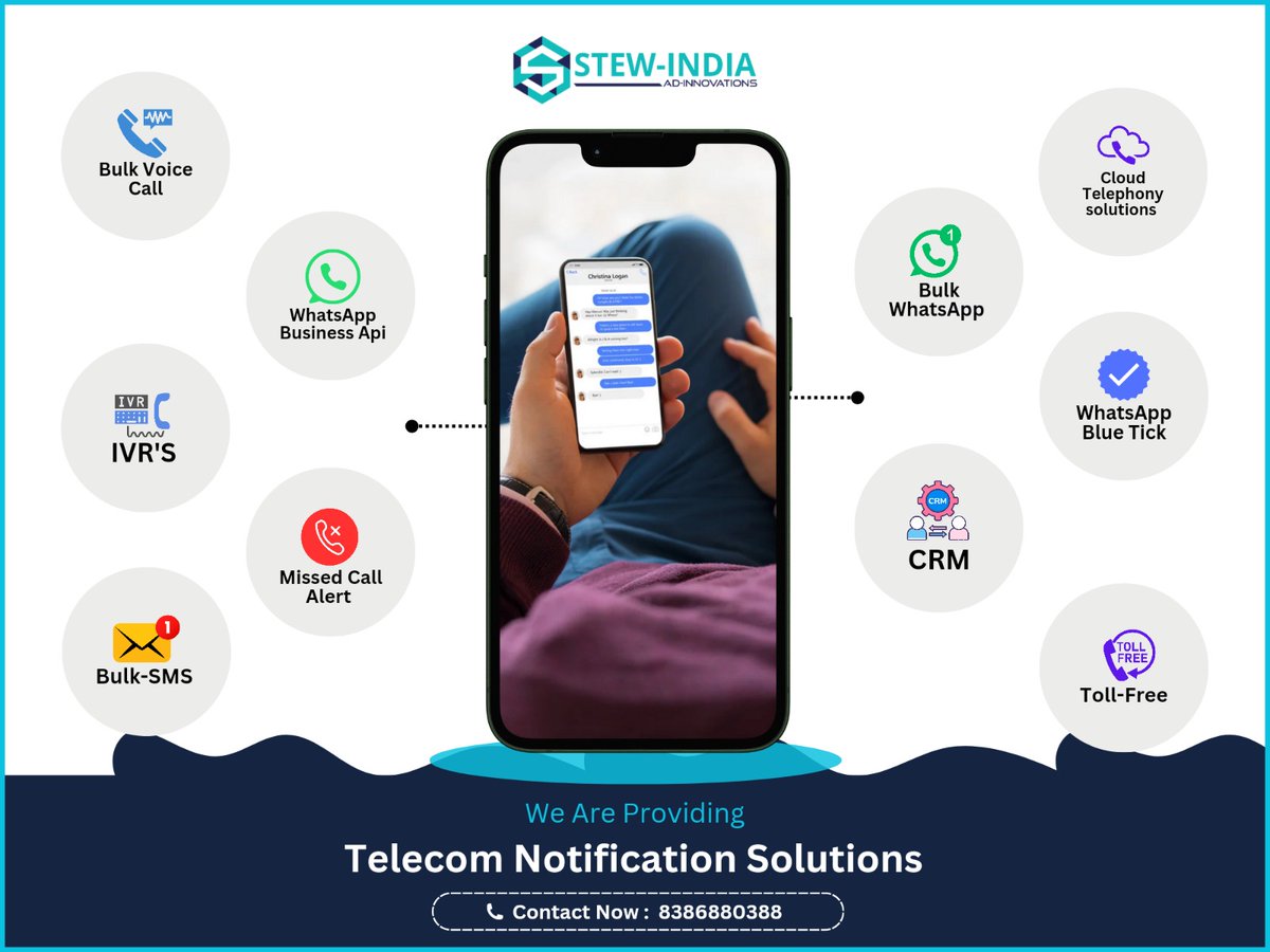 StewIndia's tweet image. Dear Customer
We are offering you the Best Instant Bulk-Sms/Bulk -Whatsapp/Bulkvoicecalls/BulkEmails solutions for your Business.
Click For details: stewindia.com
Stew India
8386880388
#bulkwhatsappmarketingsoftware #bulkwhatsappmarketing #bulksender #bulksmsservices