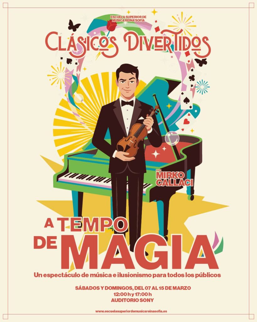 Lineamadrid's tweet image. Música clásica en directo e ilusionismo entralazados en un espectáculo sorprendente y lleno de emoción... 🎼🪄
«Clásicos Divertidos: A tempo de magia» en la @EscuelaRSofia 👉 bit.ly/4rfREnK
#Cultura #Música #Magia