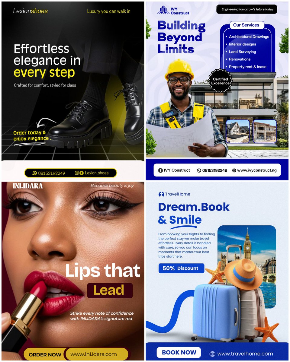 clebless's tweet image. Hi I'm Blessing 

I’m a Brand Designer who help startups and businesses turn ideas into visuals that attract customers.

#BrandDesigner #LogoDesigner #GraphicDesigner #BrandIdentity  #DesignTwitter #StartupBranding