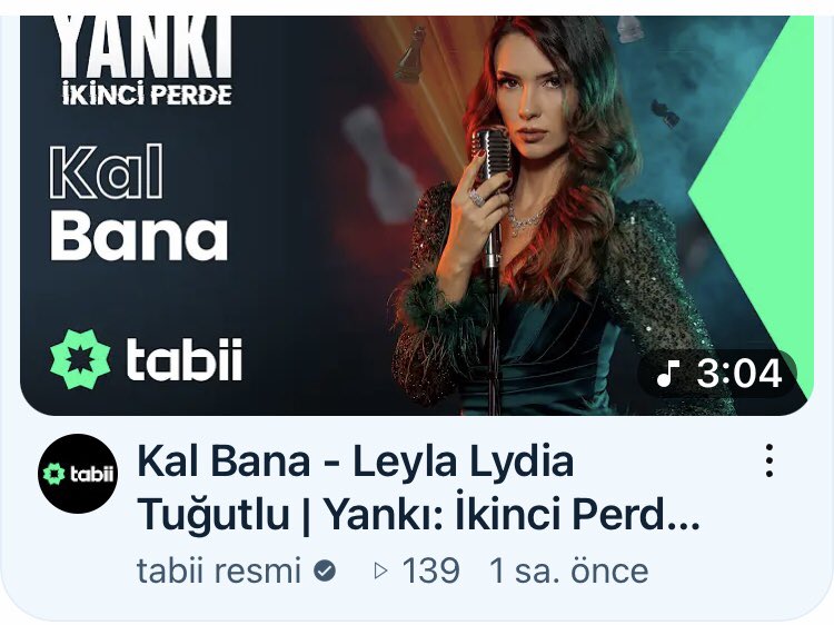 lydialeyla34's tweet photo. Leyla Lydia Tuğutlu ♥️✨      Kal Bana şimdi youtube’de herkese iyi dinlemeler..🙏🏻🫶🎧 #LeylaLydiaTuğutlu #LeylaAteş #tabiiresmi #yankıinkinciperde  
Kal Bana - Leyla Lydia Tuğutlu | Yankı: İkinci Perde Dizi Müzikleri https://t.co/DkkeVPZbdw @YouTube aracılığıyla https://t.co/2rPSCVKGf4
