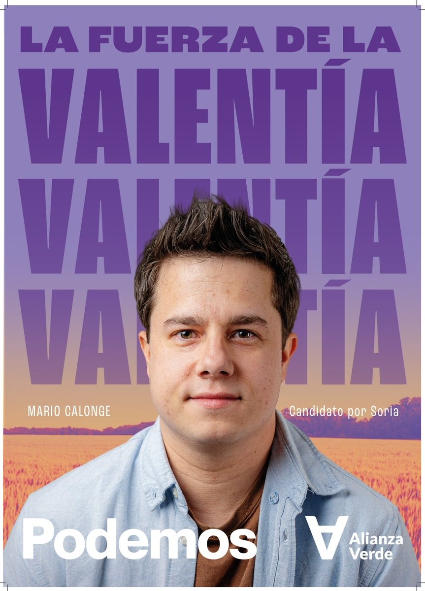 podemosSoria's tweet image. 📣MITÍN en SORIA
🗓️ HOY VIERNES, 6
⏰19 h
🌍Centro Cultural "Gaya Nuño" Pl. de las Mujeres
Con:
💜 @LlamasMAngel candidato a #JCyL
💜 @juralde de @AlianzaVerde_ 
💜 @mario_olvega de @podemosSoria
💜 Y ... contigo
👉🏻 Propuestas para #Soria y #CyL 
👉🏻 Con Dignidad
💜 #VotaValentía