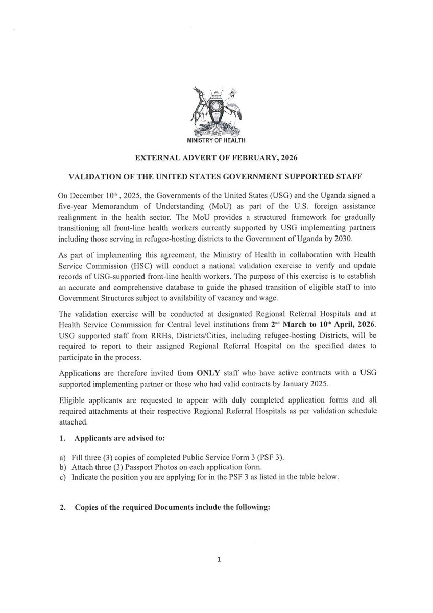 Health Service Commission Uganda tweet media