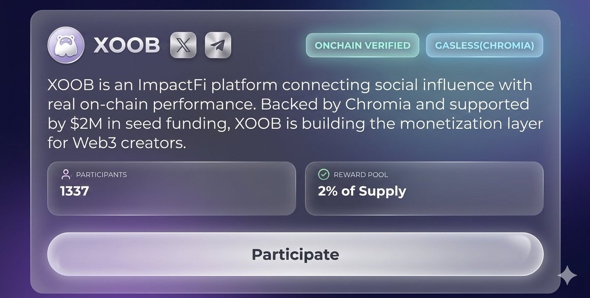 kamran_bd1's tweet photo. ImpactFi is stepping into a new phase 🚀
$XOOB has launched its very first ImpactShare campaign, allocating 2% of the total supply to reward creators who help drive the conversation.
Share your thoughts, create content, and spread the word.
Your impact on the narrative now earns real on-chain rewards.
And this is just the start—more campaigns are already on the way this month.
@XOOBNetwork
https://t.co/cuTUCmR5NU