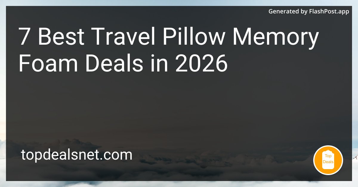 alieGotha's tweet image. Want to win the airplane sleep battle? Get these 2026 memory foam travel pillow deals before they disappear. Comfort is key! 💤

Source: topdealsnet.com/blog/best-trav…

#TopDeals2026 #TravelSmart #TravelTribe #MustHaveTravel #ilovetravelling #travelpillow