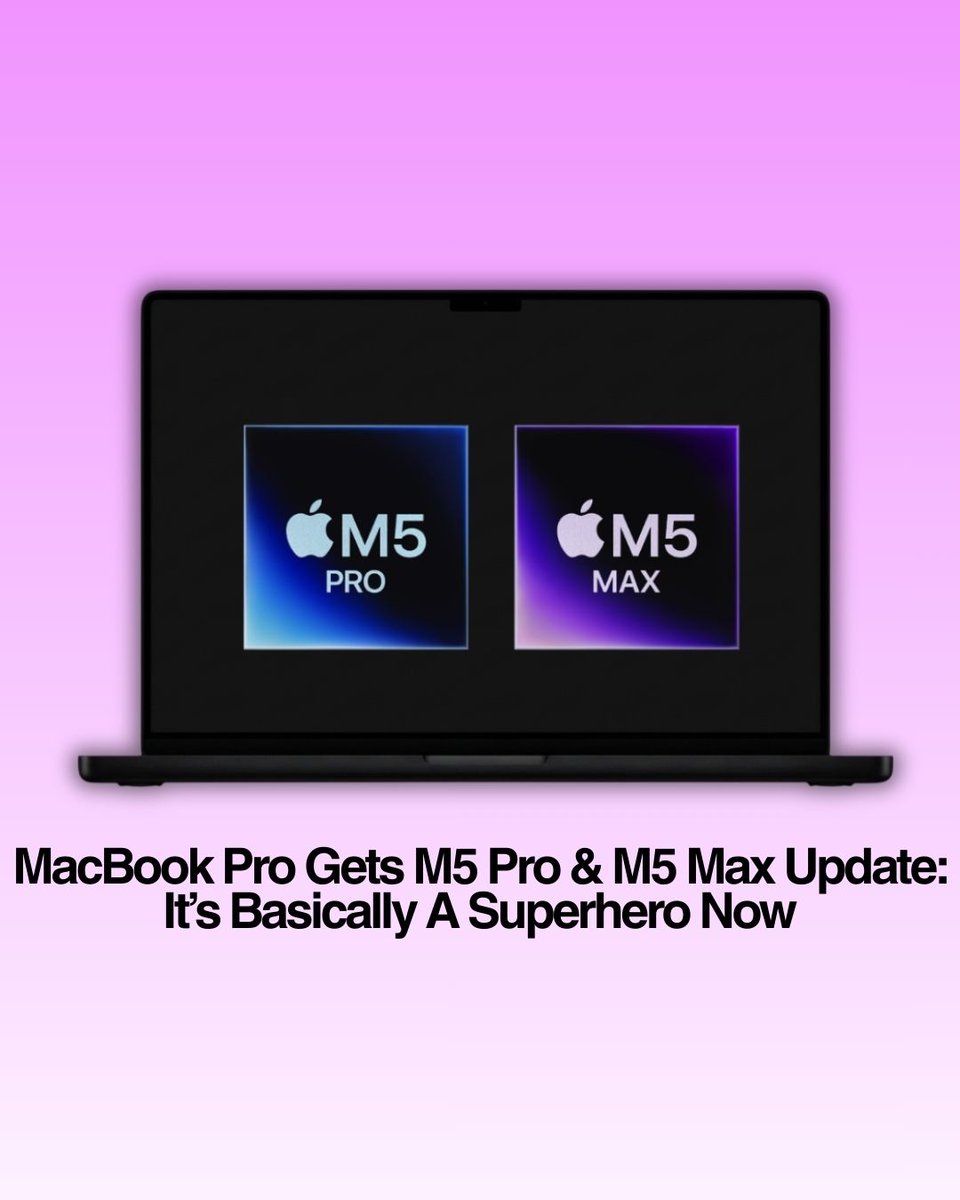Applesutra's tweet image. Apple’s new MacBook Pro with M5 chips is here, and it’s seriously powerful! What all upgrades does it bring, and is it the right fit for you? Read the full breakdown. applesutra.com/macbook-pro-ge…

#AppleMacBookPro #M5Chip #M5Max #M5Pro #MacBookPro