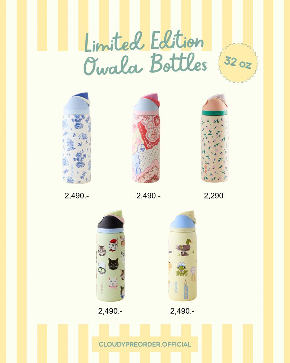 cloudypreorder's tweet photo. เเก้วน้ำ Owala รุ่น Limited Edition จาก Uk 🇬🇧 ที่ทุกคนต้องมีไว้ซักใบ สีน่ารักมากกก ตอนนี้มีให้สั่งทั้งหมด 5 ลายค่าา

✈️ สินค้าพรีออเดอร์ รอบส่งถัดไป 27 มี.ค.26
🚚 จัดส่งฟรี ทุกออเดอร์ค่า

#รับหิ้ว #owala #owalathailand #owalaพร้อมส่ง #owalathailandพรีออเดอร์ #รับหิ้ว #พรีออเดอร์ https://t.co/39ZYsu1okq