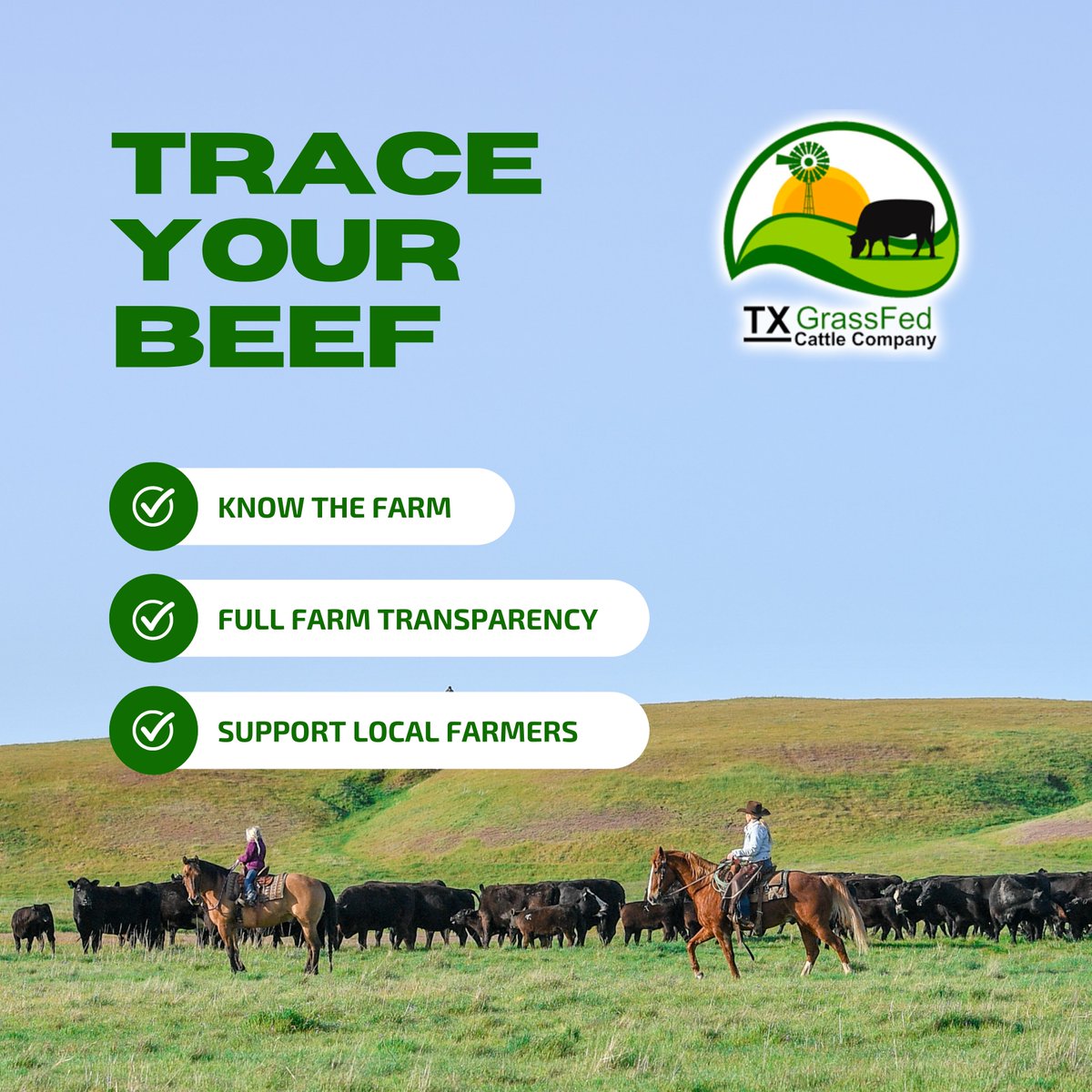 Traceability means knowing exactly where your beef comes from. 🐄

From the farm to your table, every step is transparent. Knowing your farmer means knowing your beef. 🌱