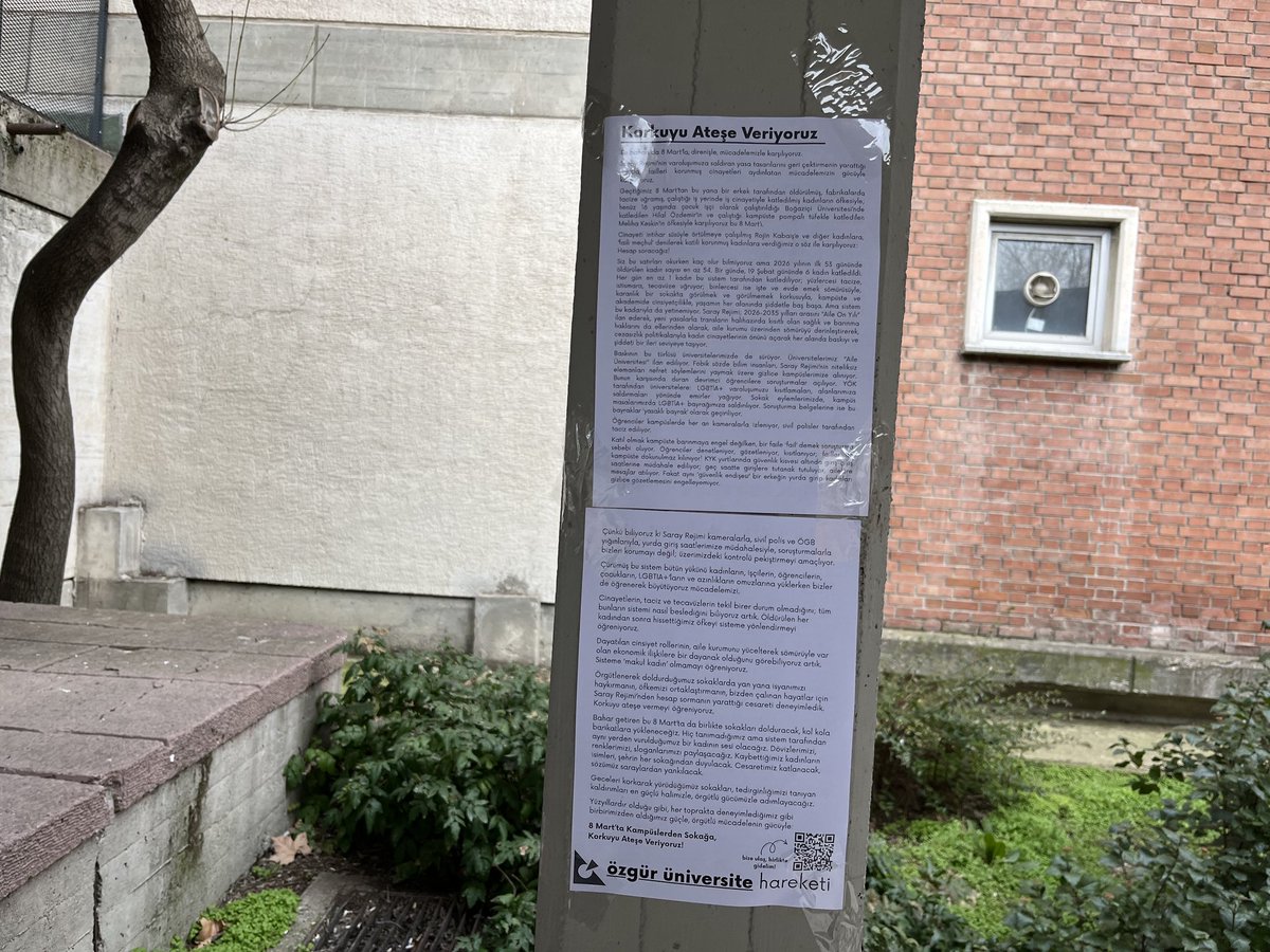 📍ODTÜ

8 Mart’a giderken bildirilerimizi dağıttık.

Tüm öğrenci kadınları Özgür Üniversite Hareketi ile isyanımızı kuşanmaya, sokağa çağırıyoruz!