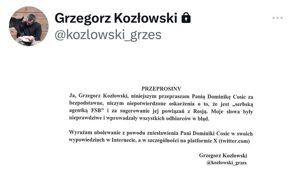 <a href="/Vojtekus/">Wojciech Kussowski</a> <a href="/ARomasze/">A.Romaszewska</a> Powinien się pan gryźć w język.