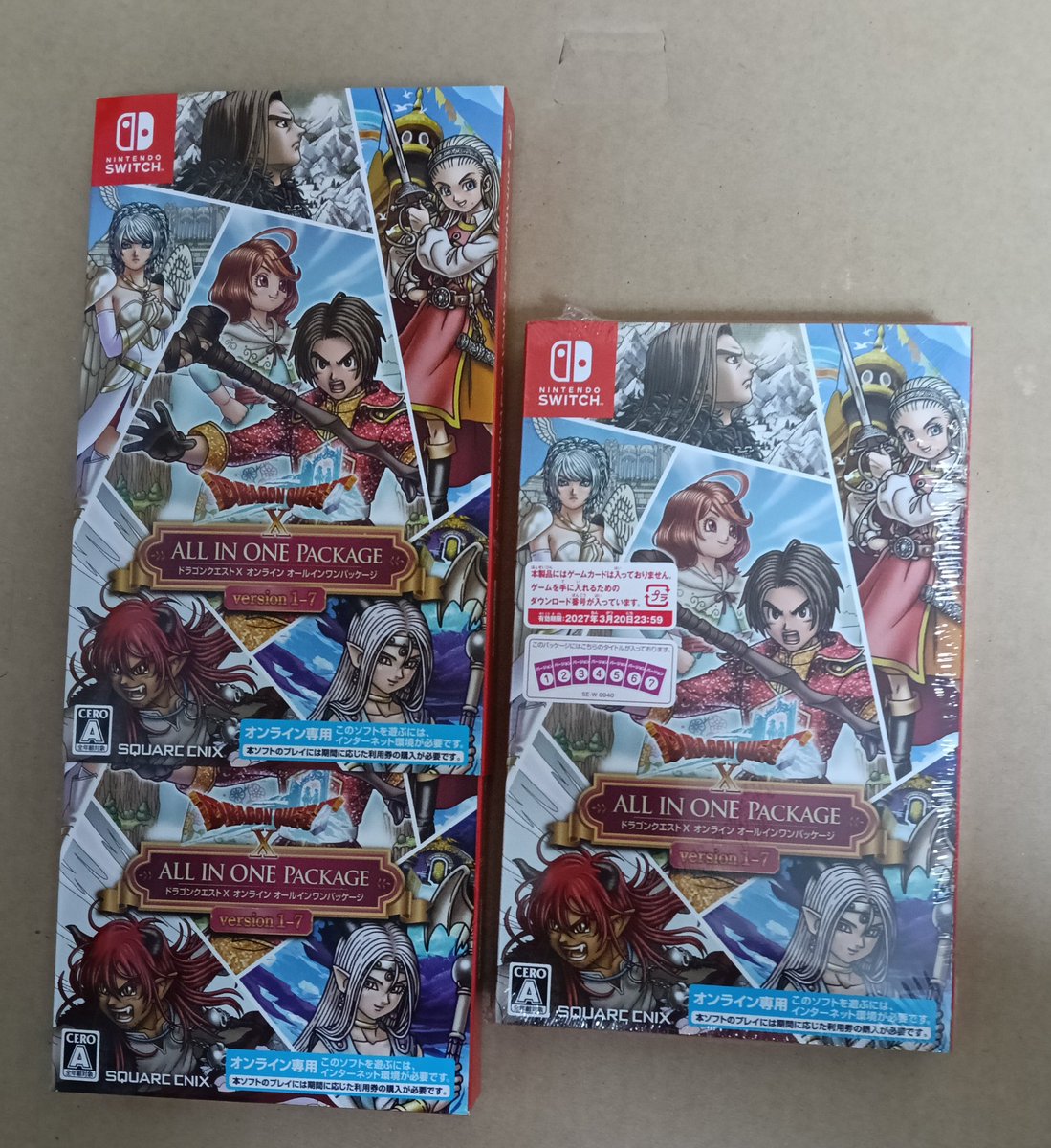 本日、サブ垢用のSwitch版オールインワンパッケージが届きました😭😭😭😭😭
パッケージを所有してこそ、真の盟友だ(でも2個も要らない)
#DQX #DQ10 #ドラクエ10