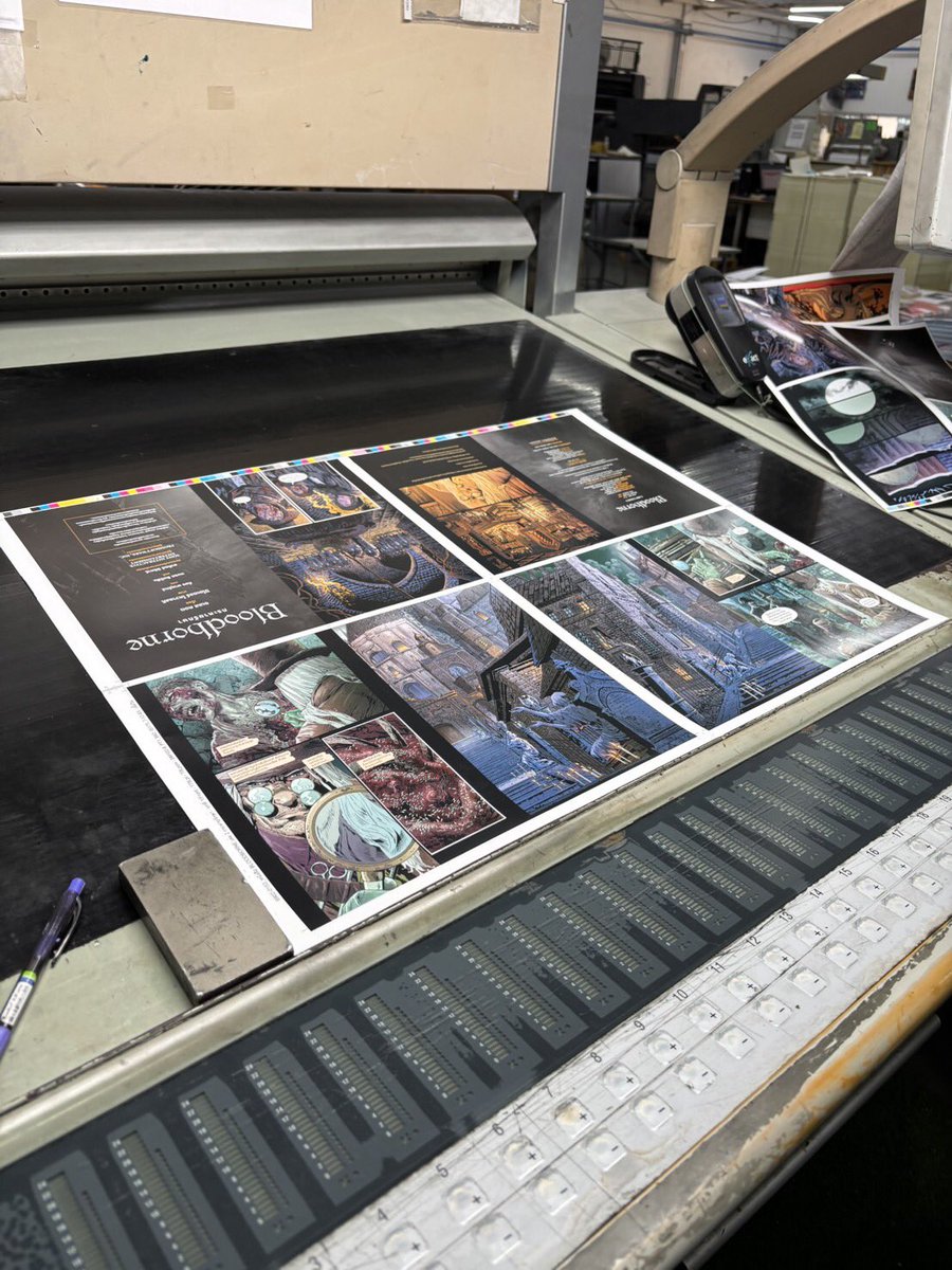 วันนี้มาดูสีหน้าแท่นที่โรงพิมพ์เรื่อง #Bloodborne เล่ม 2 #กระหายรักษา เพื่อให้สีออกมาใกล้เคียงกับต้นฉบับมากที่สุดทั้งหน้าปกและเนื้อใน เปิดให้สั่งจองแล้ววันนี้ - 15 มี.ค. 69 สำหรับใครที่สั่งจองเข้ามาแล้ว อาจจะมีแววเสร็จก่อนกำหนดนะคาร์ปป ✨