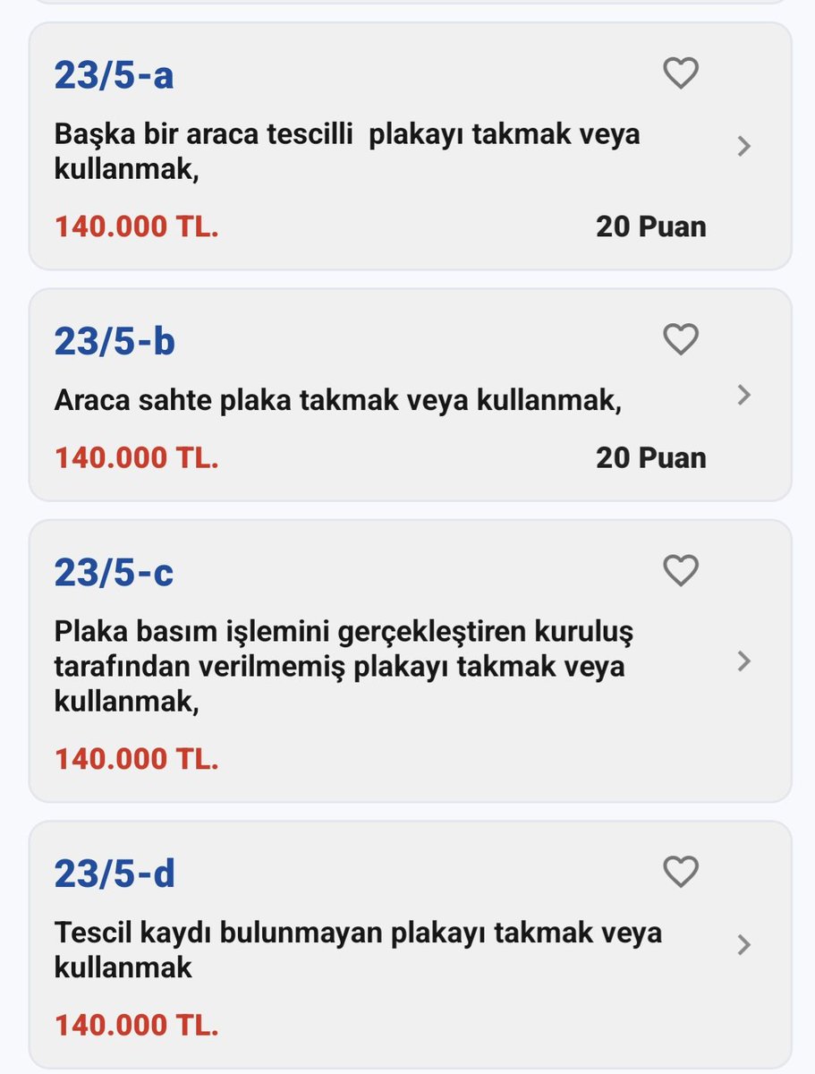 hasanafsin61's tweet photo. YENİ DÜZENLENEN APP PLAKA TESCİLİ OLMAYAN PLAKA CEZA MADDELERİ😎 https://t.co/dKUsd0yBmm