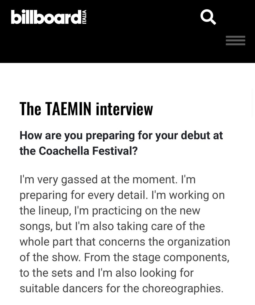 xoalsox_base's tweet photo. 🚨 #TAEMIN will perform new songs on  Coachella #TAEMCHELLA next month. https://t.co/WzDiGRCEls