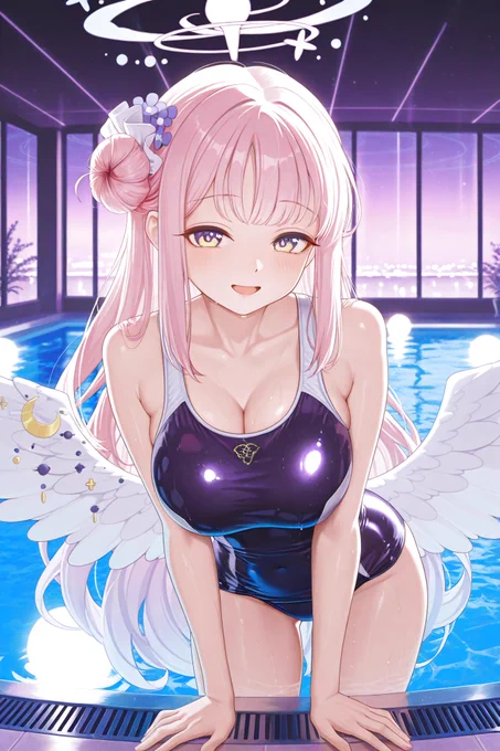 Healthy illustrations that can be viewed safe for work every time with no nudity and no suggestive intent. Mika ' プールでトレーニングは体力付きそうだね #ブルアカ #BlueArchive SFW
