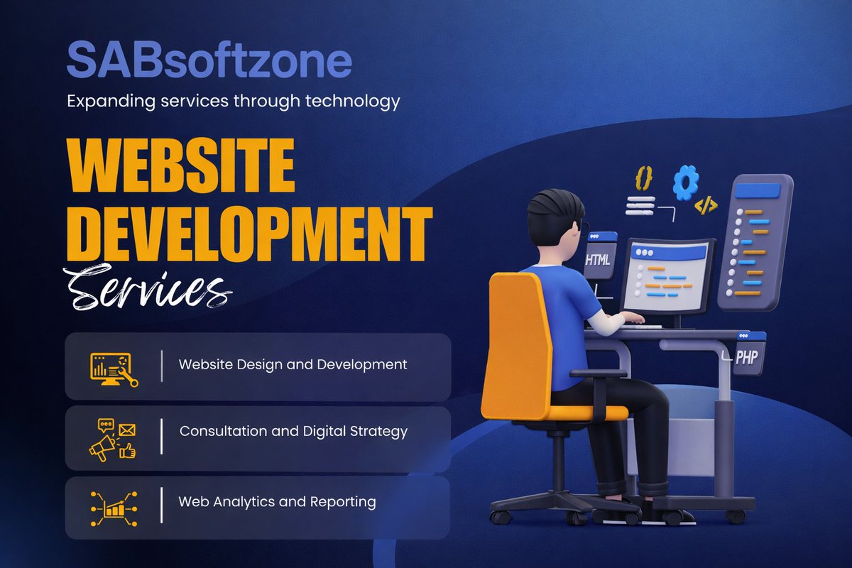 sabsoftzone's tweet photo. 🚀 Grow Your Business with Professional Website Development

Build a powerful online presence with expert Website Development Services from SABsoftzone. We help businesses create modern, responsive, and high-performance websites that attract customers and boost conversions. https://t.co/Iythyna1Fp