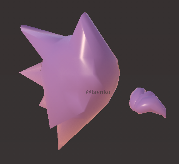 komosaur's tweet photo. modelling a pokemon everyday - day 119 haunter https://t.co/m2MHgdVo9E