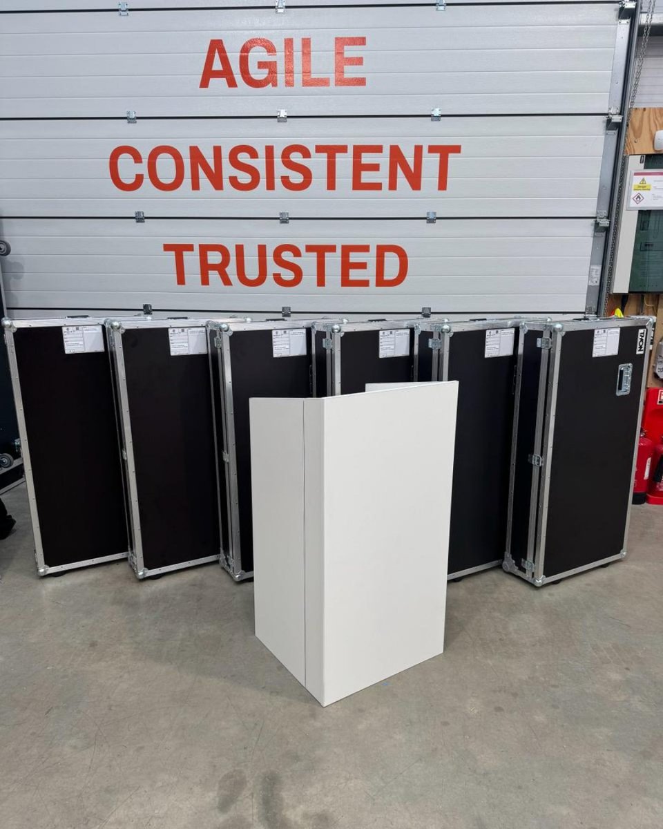 BeagleCreate's tweet photo. White lecterns anyone? We’ve just added another 6 to our inventory ready for our corporate events this month! https://t.co/ICtfyLCS97