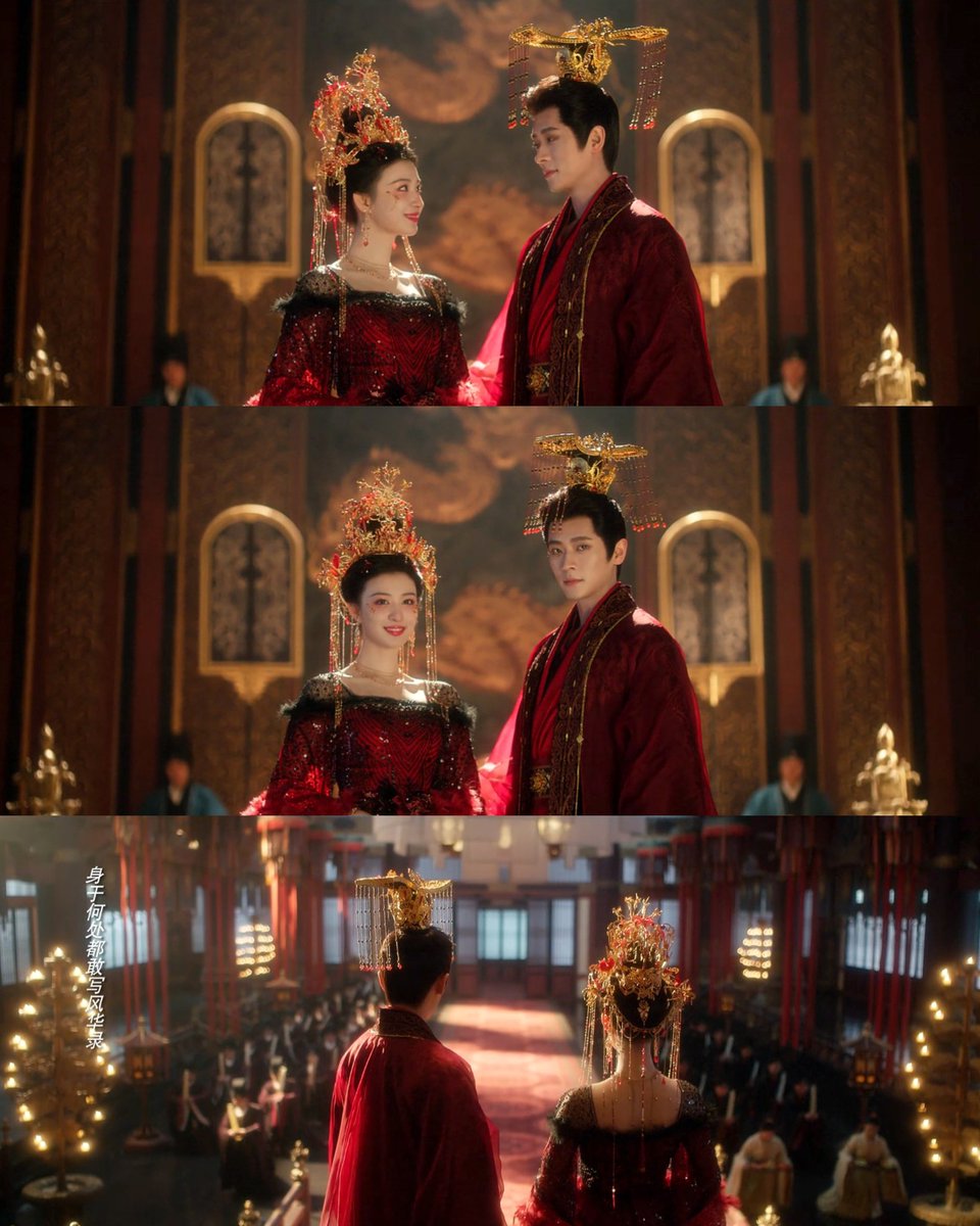 in #HowDareYou, yu wanyin (#WangChuran) wears a hotpot-inspired headpiece modeled after historical ding bronze cooking &amp; ritual vessels (the OG ‘hotpot’).

xiahou dan (#ChengLei) wears an interpretation of the ‘nine-tasseled crown’ (jiuliumian guan) hung with jade beads in five
