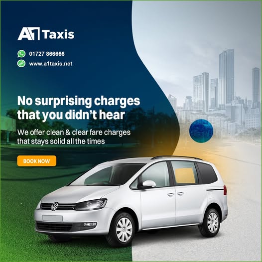 Reliable and quick travel across St Albans and Harpenden. Our local taxis provide clean vehicles, friendly drivers, and efficient navigation for all your daily journeys.

#A1Taxis #LocalTaxi #StAlbans #HarpendenTravel #ReliableService