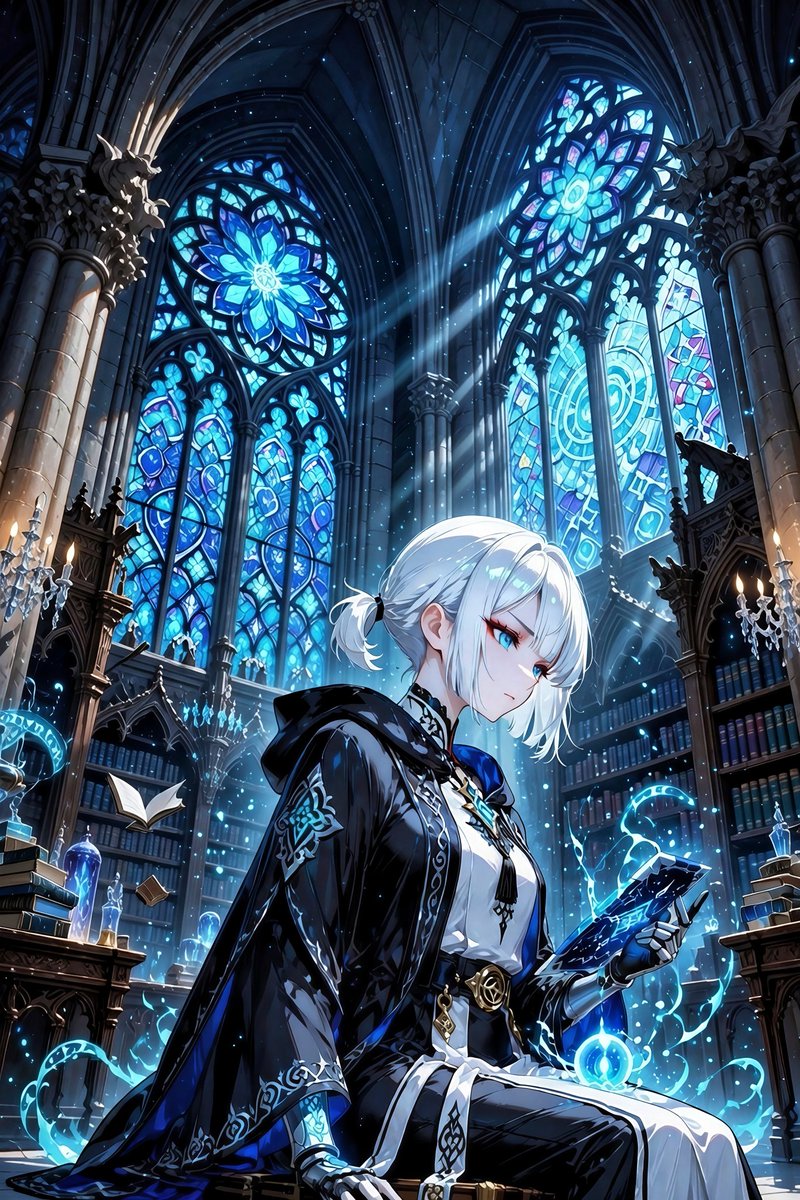 ❄️📖 図書館の冷青魔導士 / Librarian of Cold Blue Magic / 图书馆