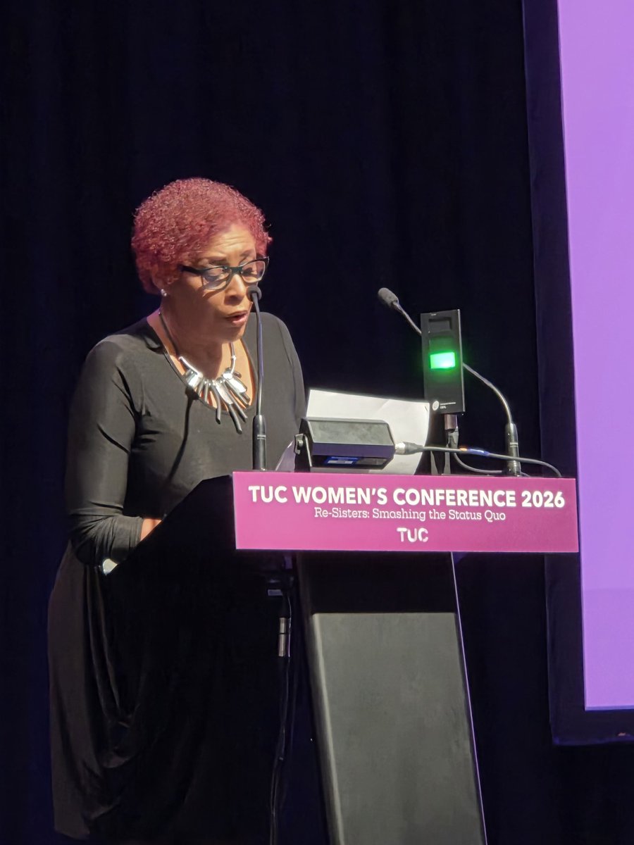 WomenInUNISON's tweet photo. Kim Khajenoori supporting a motion on Reproductive Justice is a Workplace Issue 
#TUCWomen2026
#SmashingTheStatusQuo https://t.co/QssYB0I9DF