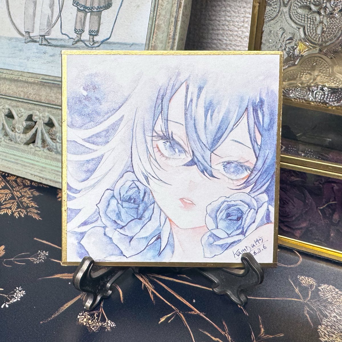 姫・豆色紙(コミックケント) 透明水彩で描きました！ギラギラだぜ