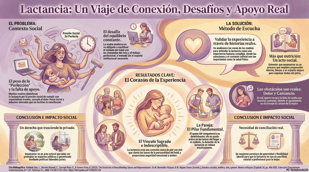 lrobledo0772's tweet photo. 🔑 La lactancia no es solo un acto biológico: es un fenómeno social, cultural y relacional. Apoyar a las madres requiere políticas laborales, educación y un entorno sin juicios.
📄 https://t.co/H3uX3oiGxc
#LactanciaMaterna #SaludMaterna https://t.co/OHgjpIj5N4